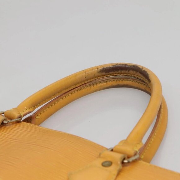 LOUIS VUITTON Epi Sac Plat Hand Bag Yellow M52079 LV Auth 121570 - Picture 8 of 16